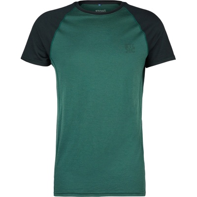 Stoic Мъжко мериносово термобельо Stoic Merino180 BengtSt. S/S Merino base layer - Black / New Pine Green (015-2082-0714)