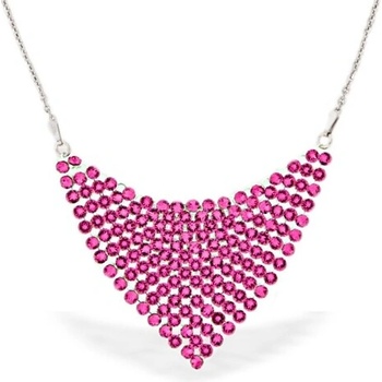 Spark Strieborný náhrdelník Swarovski elements ružový 1323