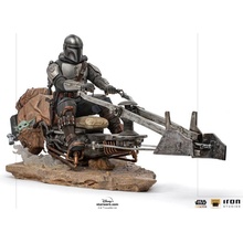 Iron Studios Star Wars The Mandalorian Deluxe Art Scale socha 1/10 Mandalorian on Speederbike 18 cm