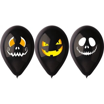 Image 1 of Godan Комплект латексови балони Хелоуин - Лица 3 бр