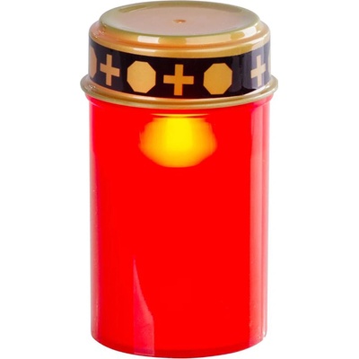 Kahanec MagicHome TG-10, s LED sviečkou, na hrob, červený, 12 cm, (súčasť balenia 2xAA)