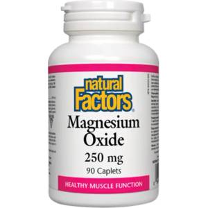 Natural Factors Magnesium Oxide, 250 mg, 90 каплети, Natural Factors (1654 NF)