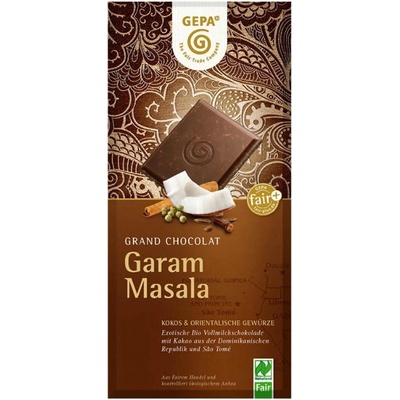 Gepa Mléčná čokoláda Garam Masala 100 g
