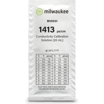 Milwaukee 1413 S/cm Conductivity Calibration Solution 20мл саше - Разтвор за калибриране (EC) - 1бр (11207)