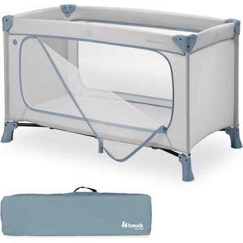 Hauck travel cot baby with XL play opening, Dream N Play Plus Dusty Blue - 600986