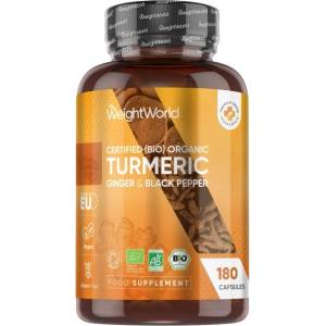 WeightWorld Organic Turmeric 720 mg with Ginger & Black Pepper [180 капсули]