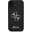 GUESS Гръб Guess PU Fixed Glitter 4G Metal Logo Case за iPhone 16 Plus - Черен (3666339328450)