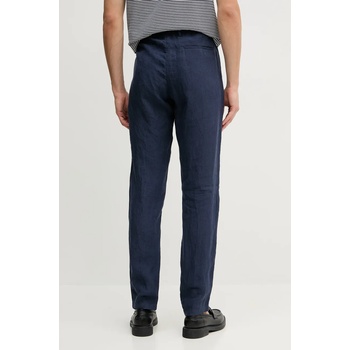 Giorgio Armani Ленен панталон Emporio Armani в тъмносиньо с кройка по тялото 01P590 01448 (01P590.01448.NOS)