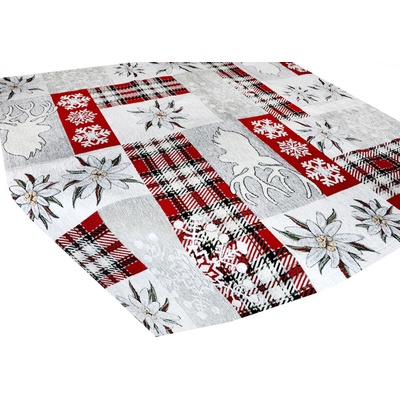 Mondo Italia Vianočný ženilkový obrus Červená elegancia 90x90 cm