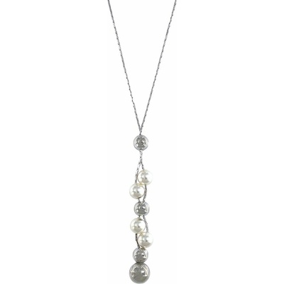 InfinitySilver Strieborný náhrdelník s perlami 21002947