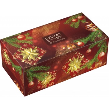 Deluxo papírové kapesníčky v krabičce 3-vrstvé vánoční dárky 150 ks