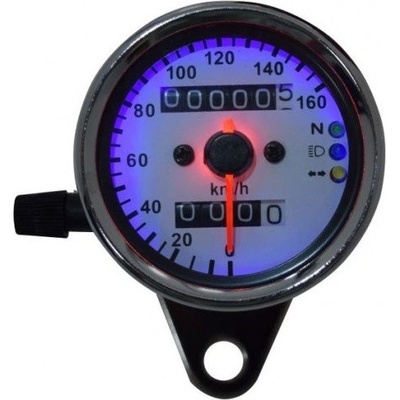 tachometr UNI chrom/černý 140km/hod D=67 mm