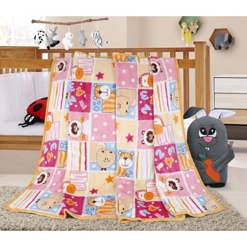 Bellatex detská deka Ella ružový patchwork