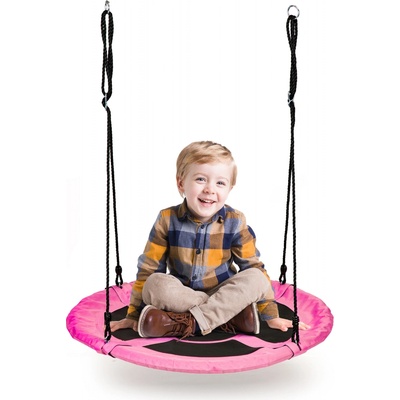 EcoToys záhradná hojdačka bocianie hniezdo 100 cm ružová