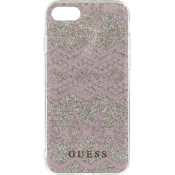 Púzdro Guess Ethnic Chic Tribal 3D TPU Taupe iPhone 7/8