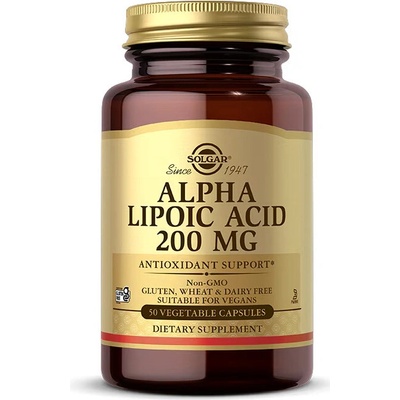 Solgar Alpha Lipoic Acid 200 mg 50 rastlinných kapsúl