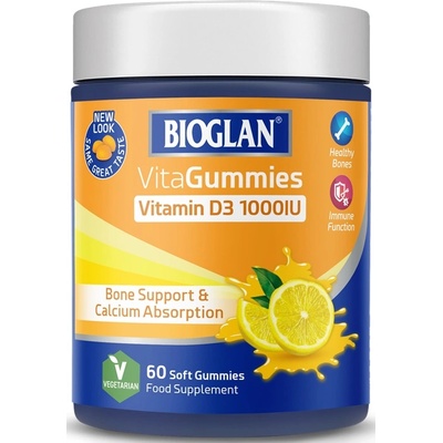 Bioglan VitaGummies Vitamin D3, 1000 IU, 60 желирани таблетки, Bioglan
