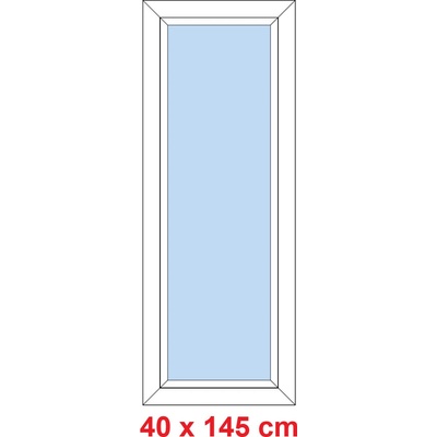 Soft Plastové okno 40x150 cm FIX neotevíravé Bílá