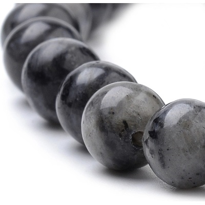 NUBIO Přírodní labradorit - korálky, černé 8 mm – Zboží Dáma
