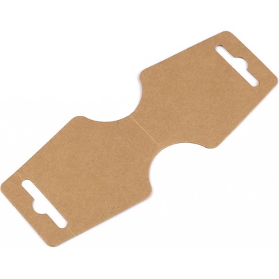 Prima-obchod Karta na zavěšení zboží 55x150 mm papírová, barva 1 hnědá přírodní