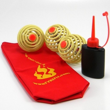 Sada, ohnivých, míčků, Fyrefli, 3 ks, fireballs, ohnivé