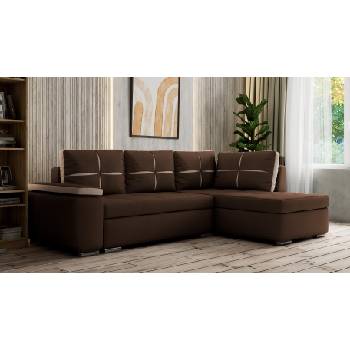 Холна гарнитура Бергамо кафяв и бежов