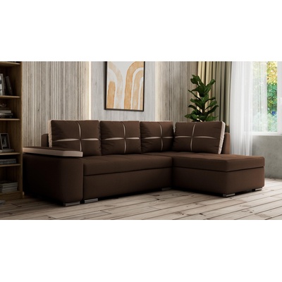 Холна гарнитура Бергамо кафяв и бежов