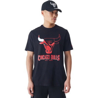 New Era NBA LOGO GRAPHIC TABLE TEE CHICAGO BULLS 60578584 černé