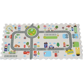 Moni Мек пъзел за под с принт Moni Toys - Road Track, 8 части (111417)