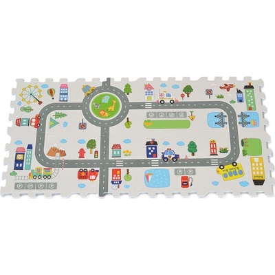 Moni Мек пъзел за под с принт Moni Toys - Road Track, 8 части (111417)