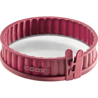 Coox Forma na quiche so skleneným dnom Ø18 cm tmavočervená 100386553