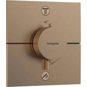 Hansgrohe ShowerSelect Comfort E - Термостатичен смесител за вграждане, за 2 уреда, матиран бронз 15578140 (15578140)