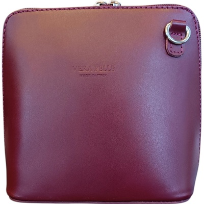 Vera Pelle kožená malá dámská crossbody vínová 8751 vinova