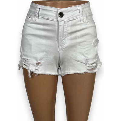 dámske biele džínsové šortky Eleonora biela