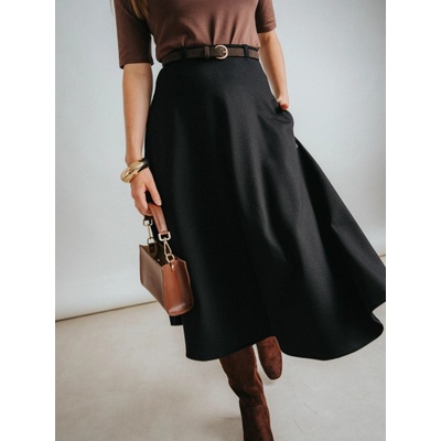 Arc midi sukně black
