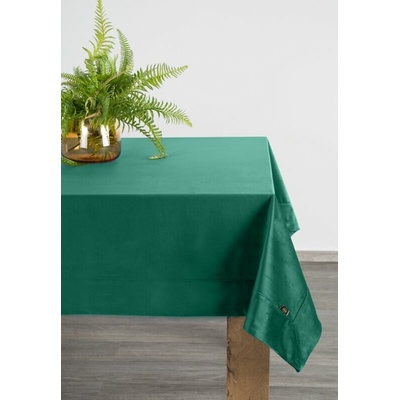 Takoy Ubrus tmavě zelený 140x180 cm sametový VELVET s ozdobným lemem-HF-421131 | 145 x 180 cm