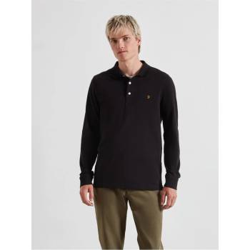 Farah Блуза с яка Farah Men's Long-Sleeve Polo Shirt - Black 010