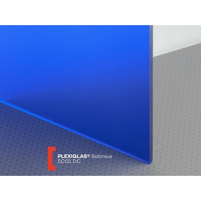 Röhm Pieskované plexisklo Plexiglas Satinice 6 mm 5C01 DC 1520 x 2030 mm modré 1 ks