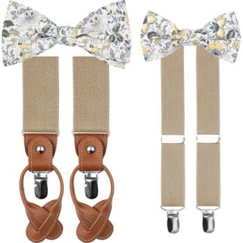 Bubibubi sada Sofi pre otecka a syna s motýlikmi a trakmi béžová