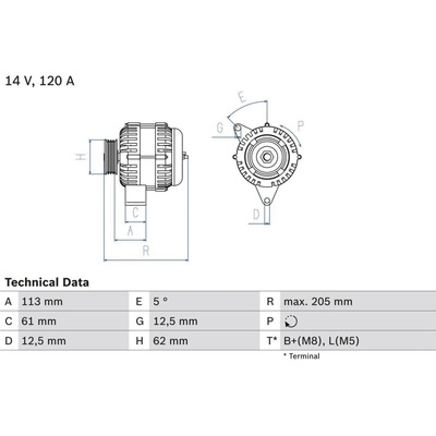 generátor BOSCH 0 986 049 530