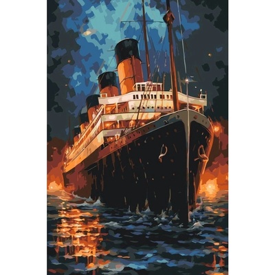 MALUJEŠ Malování podle čísel TITANIC 40 x 60 cm vypnuté plátno na rám