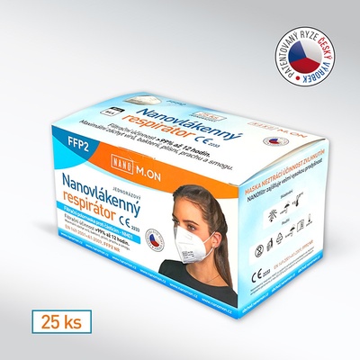 Nano M.ON antivirový nanorespirátor FFP2 Univerzální bílá 25 ks – Zbozi.Blesk.cz