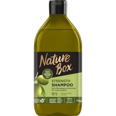Nature Box Olive Oil Shampoo - Натурален шампоан против накъсване с масло от маслина 385мл