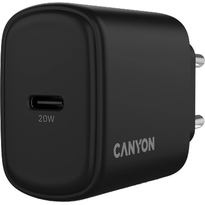 Адаптер за Захранване CANYON charger OnCharge 200 20W 1xPD EU Black (CNE-CHA200-11)