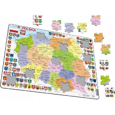 Larsen Skládačka Mapa Polsko politická 70 dílků