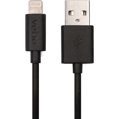 Veho Pebble Lightning to USB Cable - USB кабел за iPhone, iPad, iPod с Lightning (черен) (VPP-501-1M)