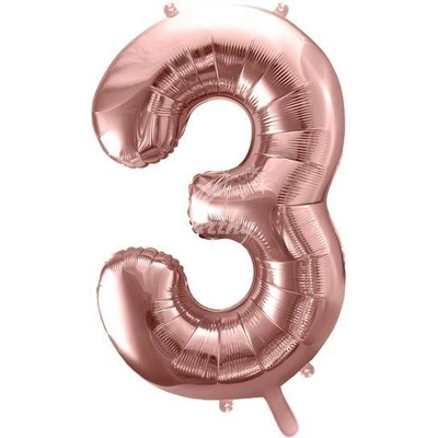 Fóliové číslo 3 rose gold 86 cm