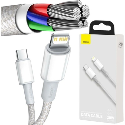Baseus CATLGD-A02 USB-C -> Lightning / iPhone, 2m, bílý