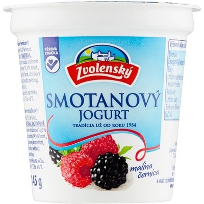 Zvolenský Smotanový jogurt malina černica 145 g