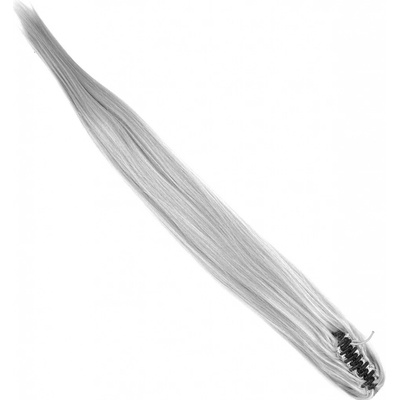 Clip in culík se skřipcem rovný 60cm - silver